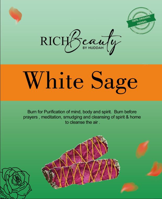 WHITE SAGE   Burn sage to Remove negativity