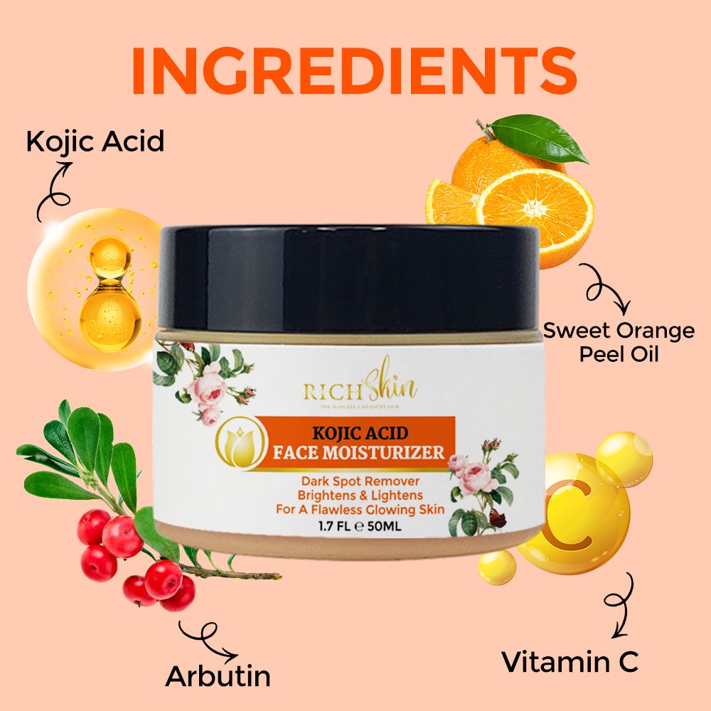 Kojic Acid Radiance Face Cream for Pigmentation Removal.