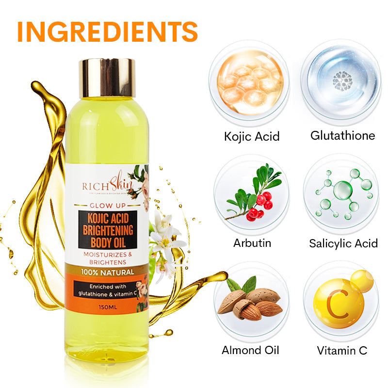 KOJIC ACID GLOW UP BODY OIL   150 ML