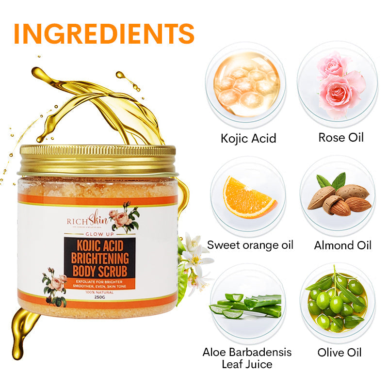 KOJIC ACID BRIGHTENING BODY SCRUB  250G