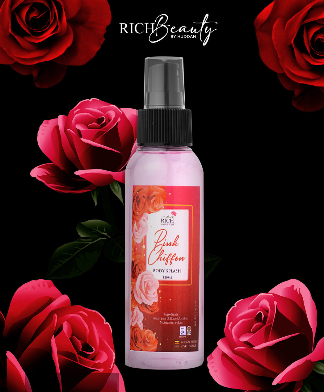 PINK CHIFFON BODY SPLASH
