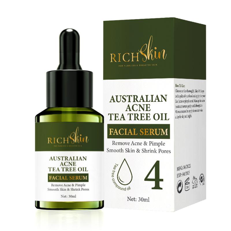 4. AUSTRALIAN TEA-TREE OIL, ACNE FACIAL SERUM
